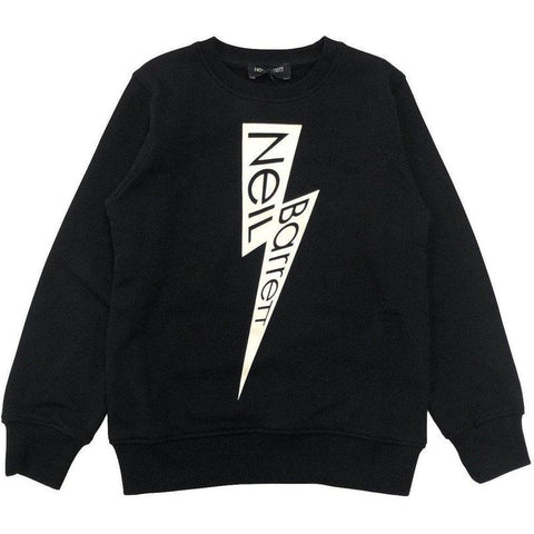 Neil Barrett Boys Black Thunder Logo Sweatshirt