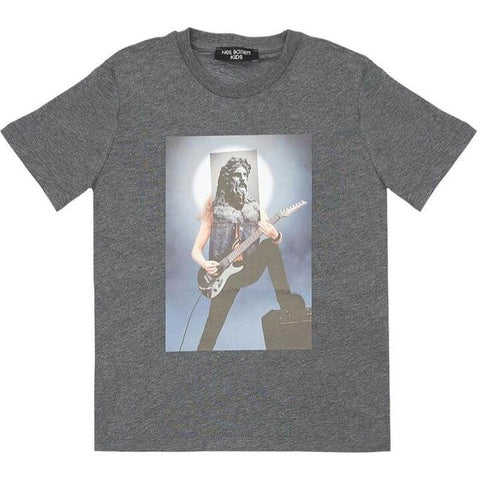Neil Barrett Boys Grey Rockstar T-Shirt Neil Barrett Boys Grey Rockstar T-Shirt