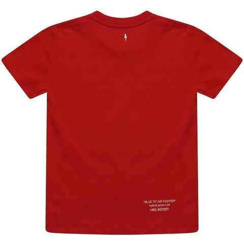 Neil Barrett Red Flying Print T-Shirt Neil Barrett Red Flying Print T-Shirt