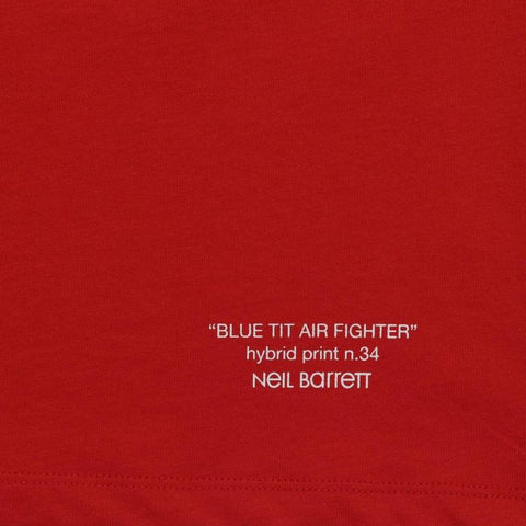 Neil Barrett Red Flying Print T-Shirt Neil Barrett Red Flying Print T-Shirt