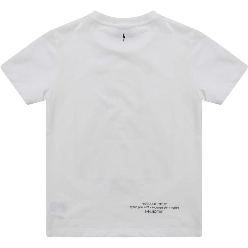 Neil Barrett White Statue Jersey T-Shirt Neil Barrett White Statue Jersey T-Shirt