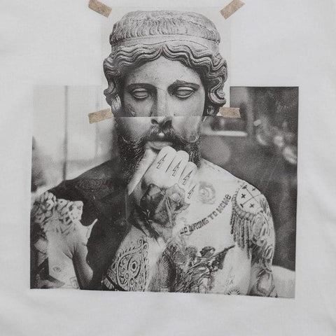 Neil Barrett White Statue Jersey T-Shirt Neil Barrett White Statue Jersey T-Shirt