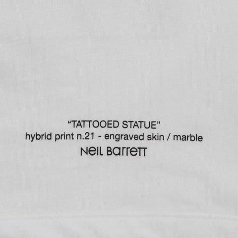 Neil Barrett White Statue Jersey T-Shirt Neil Barrett White Statue Jersey T-Shirt