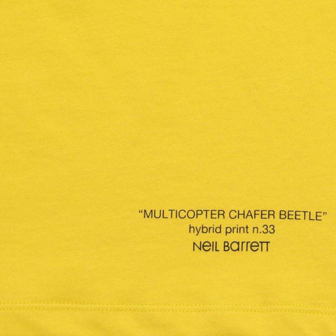 Neil Barrett Yellow Insect Jersey T-Shirt Neil Barrett Yellow Insect Jersey T-Shirt