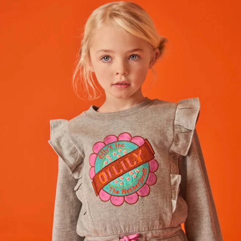 Oilily Girls Grey Djane Sweatdress Oilily Girls Grey Djane Sweatdress