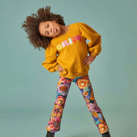 Oilily Girls Yellow Honny Glitter Sweater Oilily Girls Yellow Honny Glitter Sweater