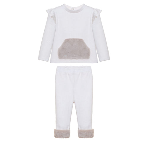 patachou Girls Cream Legging Set patachou Girls Cream Legging Set