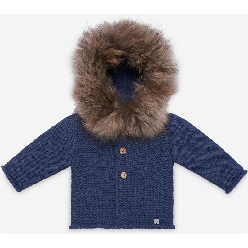 Paz Rodriguez Baby Boys Blue 'Orion' Knit Coat Paz Rodriguez Baby Boys Blue 'Orion' Knit Coat