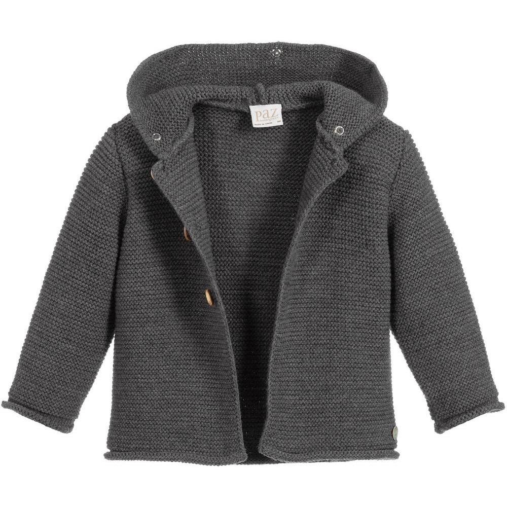 Paz Rodriguez Baby Boys Grey 'Orion' Knit Coat Paz Rodriguez Baby Boys Grey 'Orion' Knit Coat