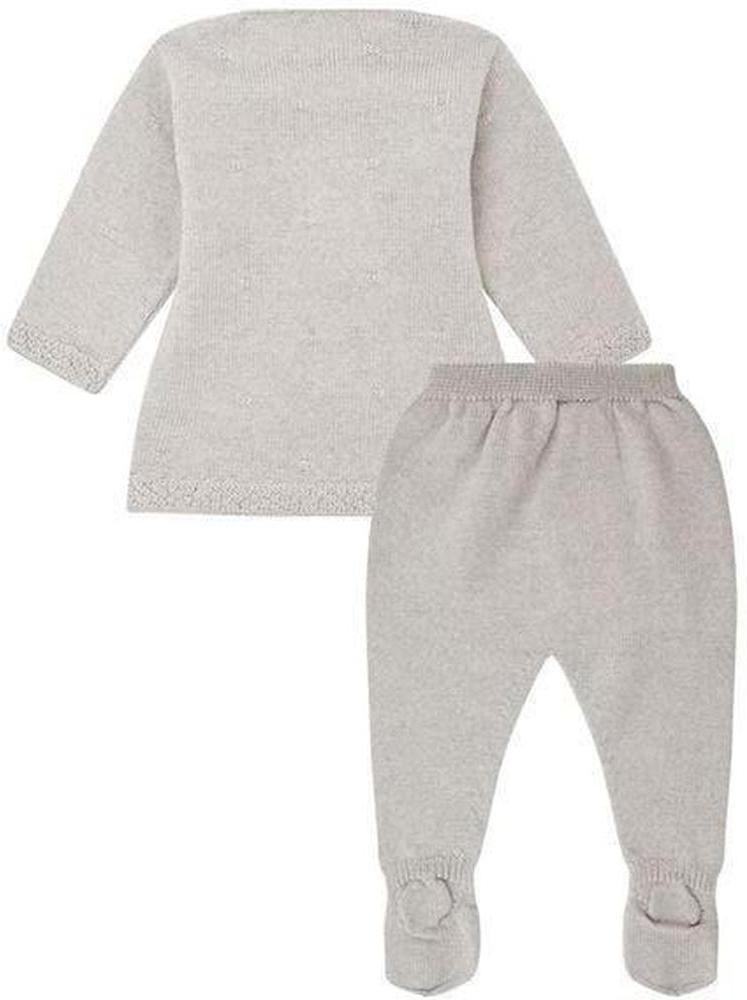 Paz Rodriguez Baby Boys Grey Three Piece Knit Set Paz Rodriguez Baby Boys Grey Three Piece Knit Set