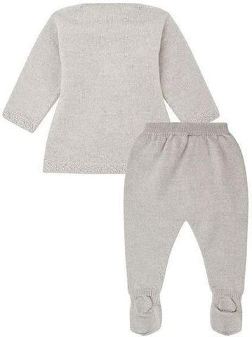Paz Rodriguez Baby Boys Grey Three Piece Knit Set Paz Rodriguez Baby Boys Grey Three Piece Knit Set