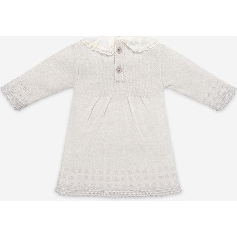 Paz Rodriguez Baby Girls Grey 'Perseo' Knitted Dress Paz Rodriguez Baby Girls Grey 'Perseo' Knitted Dress
