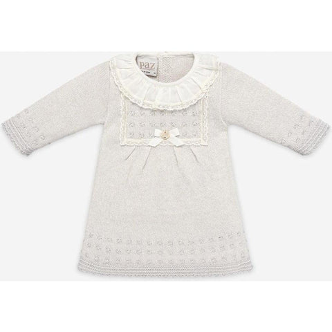 Paz Rodriguez Baby Girls Grey 'Perseo' Knitted Dress Paz Rodriguez Baby Girls Grey 'Perseo' Knitted Dress