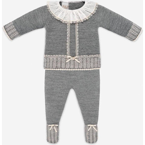 Paz Rodriguez Baby Grey 'Saturno' Knitted Set Paz Rodriguez Baby Grey 'Saturno' Knitted Set