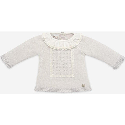 Paz Rodriguez Baby Pale Grey 'Perseo' Knitted Set Paz Rodriguez Baby Pale Grey 'Perseo' Knitted Set