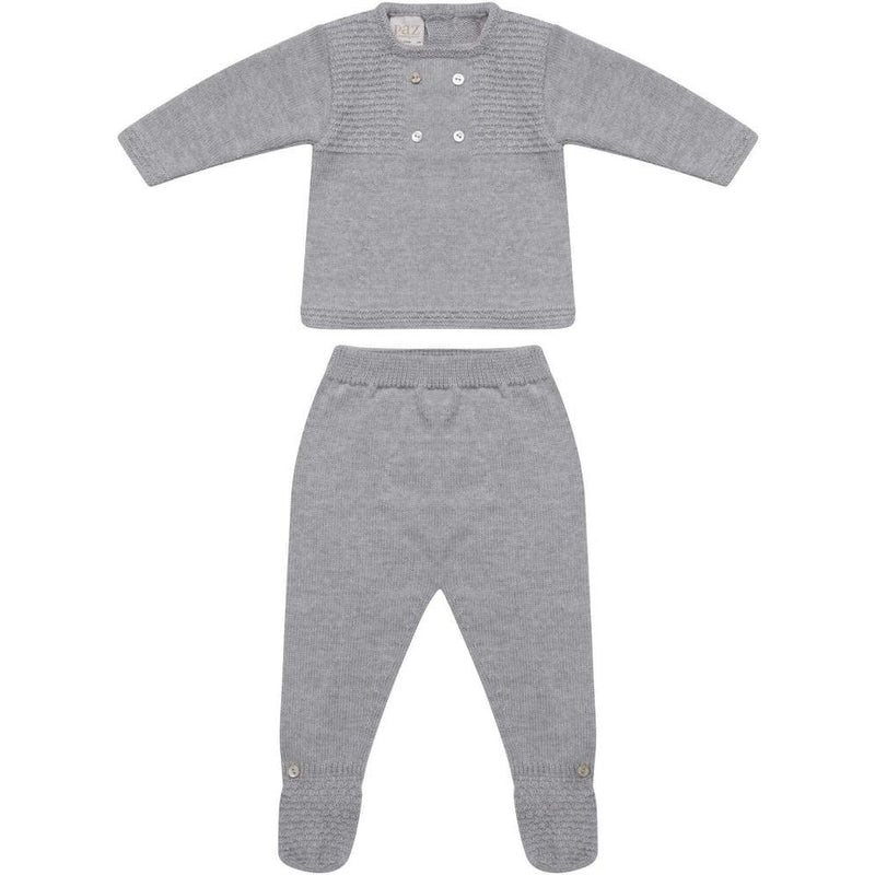 Paz Rodriguez Boys Grey 'Duende' Knit Sweater and Leggings Paz Rodriguez Boys Grey 'Duende' Knit Sweater and Leggings
