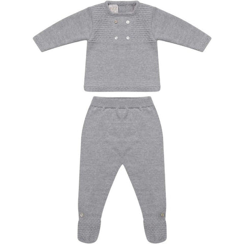 Paz Rodriguez Boys Grey 'Duende' Knit Sweater and Leggings Paz Rodriguez Boys Grey 'Duende' Knit Sweater and Leggings