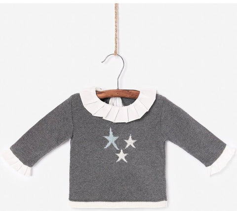 Paz Rodriguez Girls Estrella Grey Top and Mint Green Star Bloomer Set Paz Rodriguez Girls Estrella Grey Top and Mint Green Star Bloomer Set