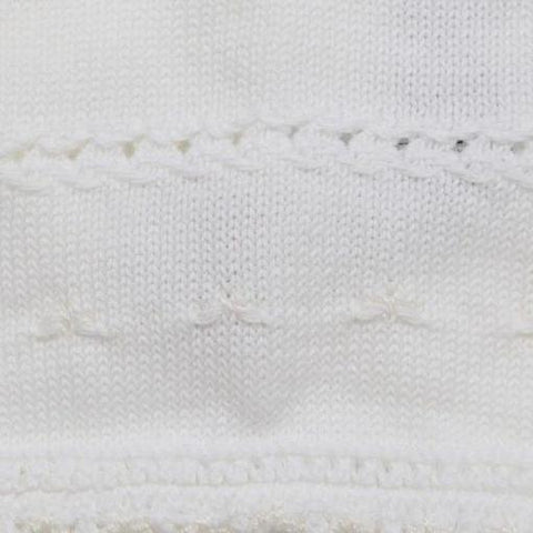 Paz Rodriguez Girls Ivory Knitted Bonnet Paz Rodriguez Girls Ivory Knitted Bonnet