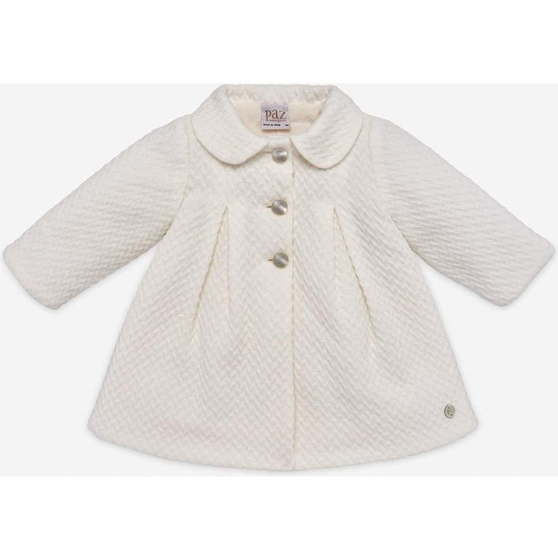 Paz Rodriguez Girls Ivory 'Pegasus' Coat Paz Rodriguez Girls Ivory 'Pegasus' Coat