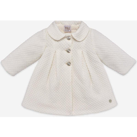 Paz Rodriguez Girls Ivory 'Pegasus' Coat Paz Rodriguez Girls Ivory 'Pegasus' Coat