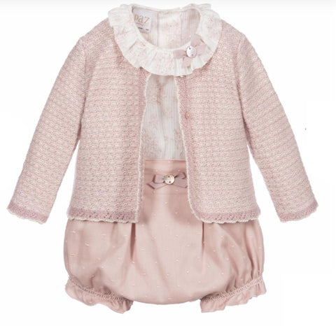 Paz Rodriguez Girls Misty Pink Bloomer Set Paz Rodriguez Girls Misty Pink Bloomer Set