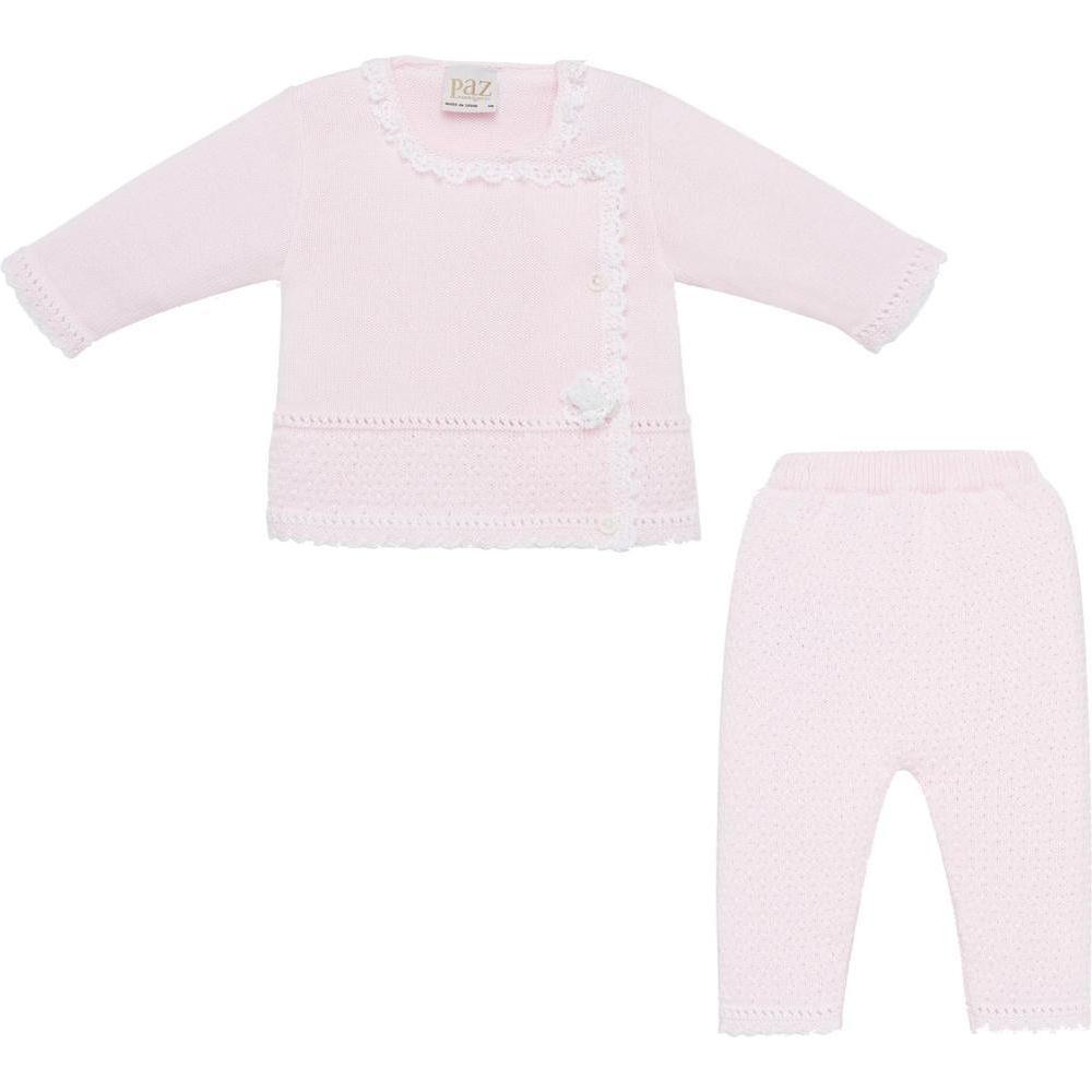 Paz Rodriguez Girls Pale Pink Knitted Set Paz Rodriguez Girls Pale Pink Knitted Set