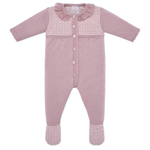 Paz Rodriguez Girls Pink Knit All In One Paz Rodriguez Girls Pink Knit All In One