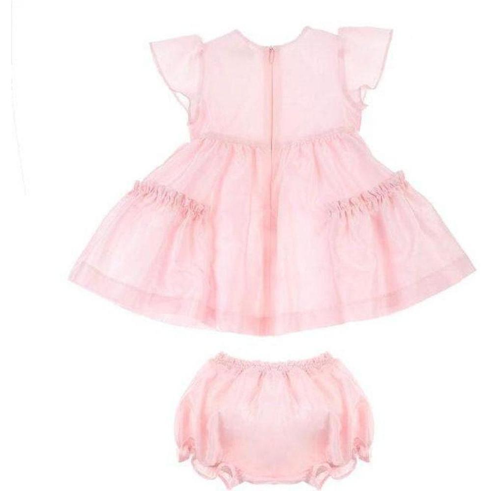 Simonetta Baby Girls Pink Cotton Dress Simonetta Baby Girls Pink Cotton Dress