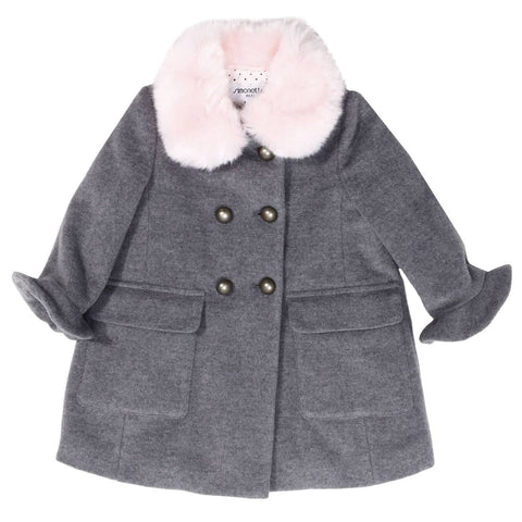 Simonetta Girl Grey Wool Coat Simonetta Girl Grey Wool Coat