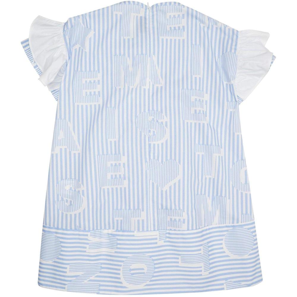 Simonetta Girls Blue Striped Dress Simonetta Girls Blue Striped Dress