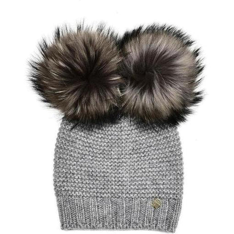 Simonetta Girls Grey Cashmere Blend Hat Simonetta Girls Grey Cashmere Blend Hat