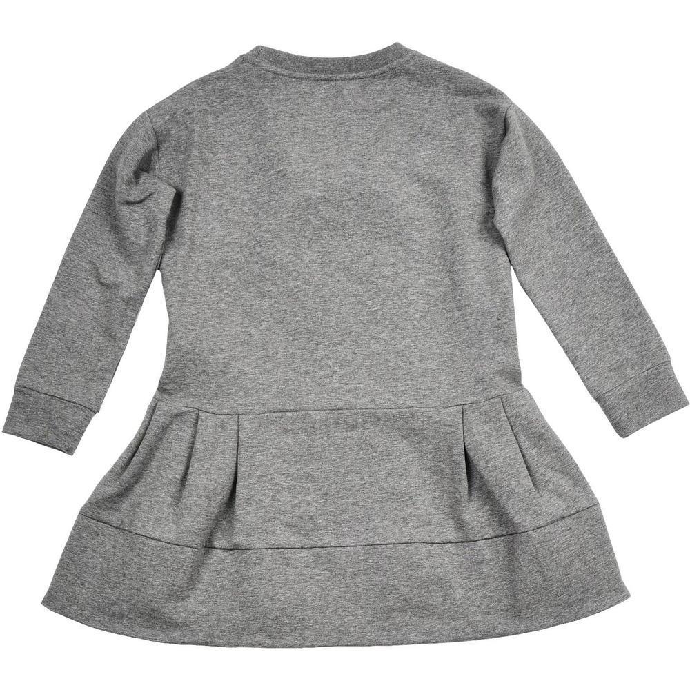 Simonetta Girls Grey Pom Pom Dress Simonetta Girls Grey Pom Pom Dress