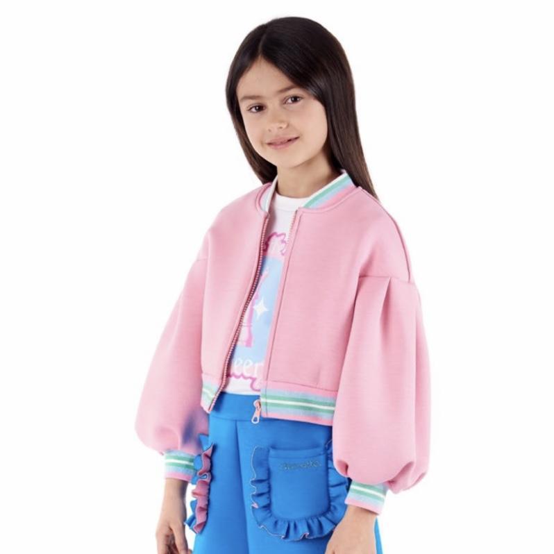 Simonetta Girls Pink Neoprene Jacket Simonetta Girls Pink Neoprene Jacket
