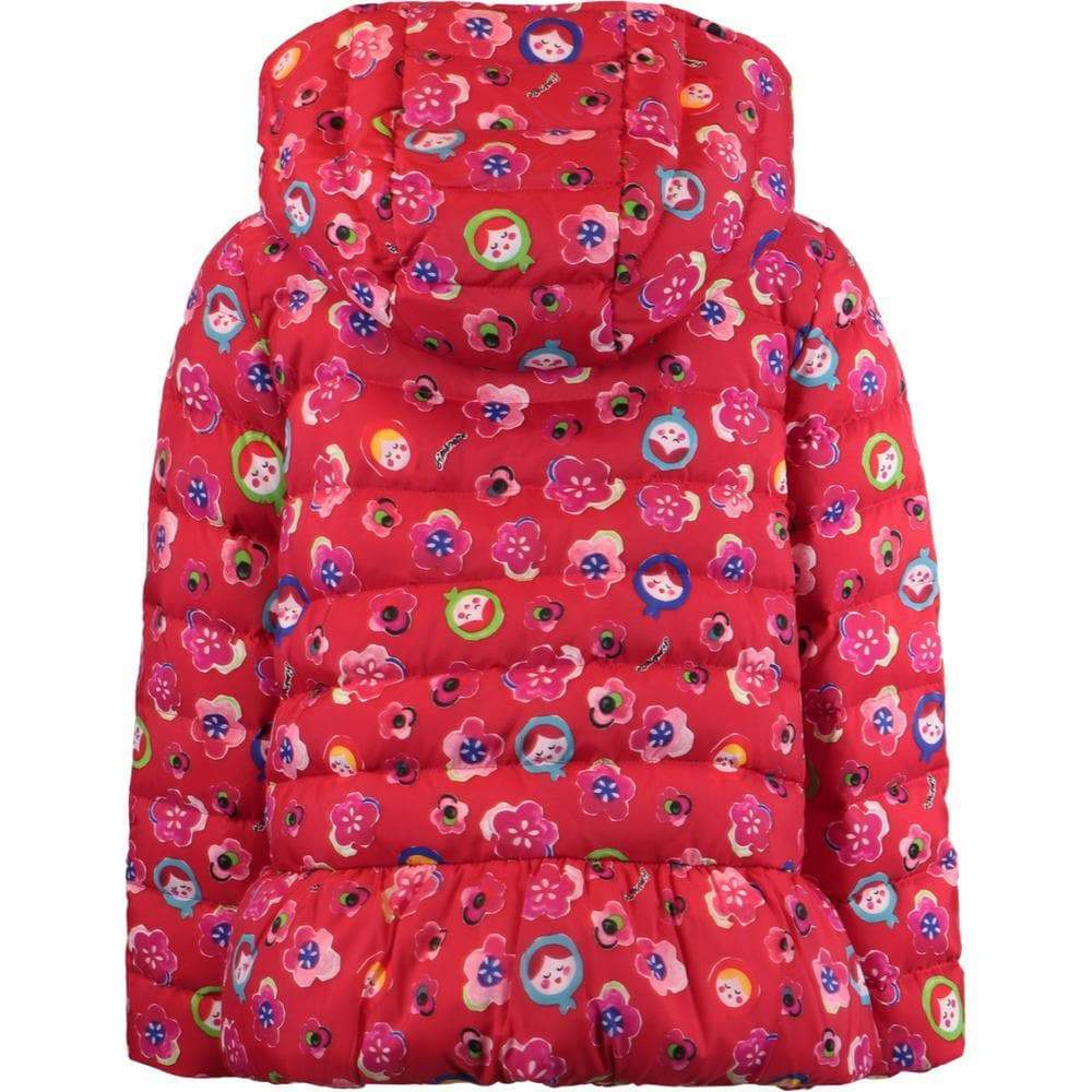 Simonetta Girls Red Floral Padded Jacket Simonetta Girls Red Floral Padded Jacket