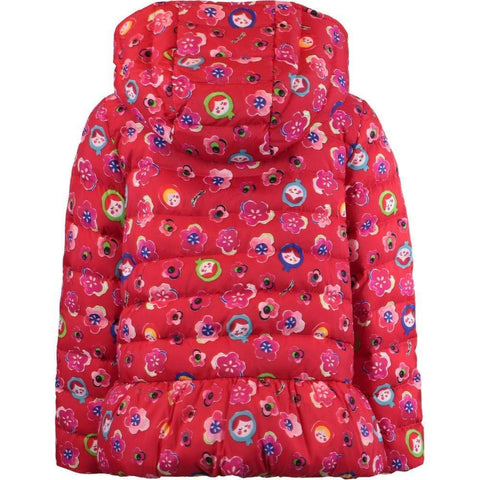 Simonetta Girls Red Floral Padded Jacket Simonetta Girls Red Floral Padded Jacket