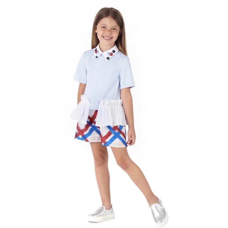 Simonetta Girls White Shirt Simonetta Girls White Shirt