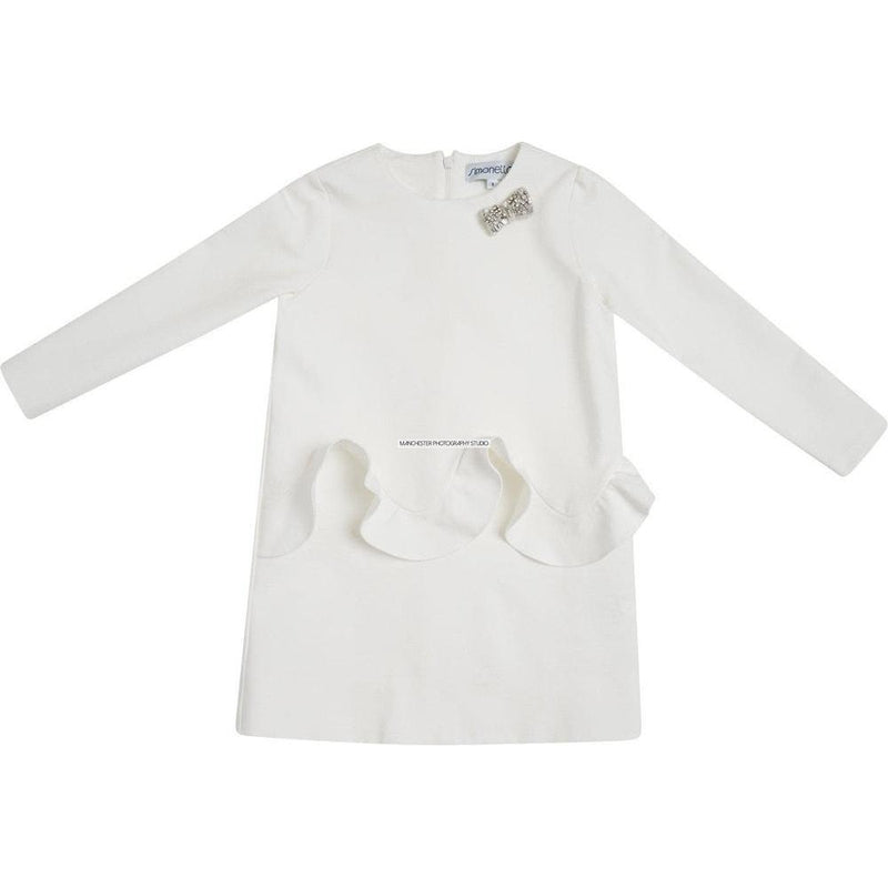 Simonetta SIMONETTA Girls Ivory Ruffle Dress Simonetta SIMONETTA Girls Ivory Ruffle Dress