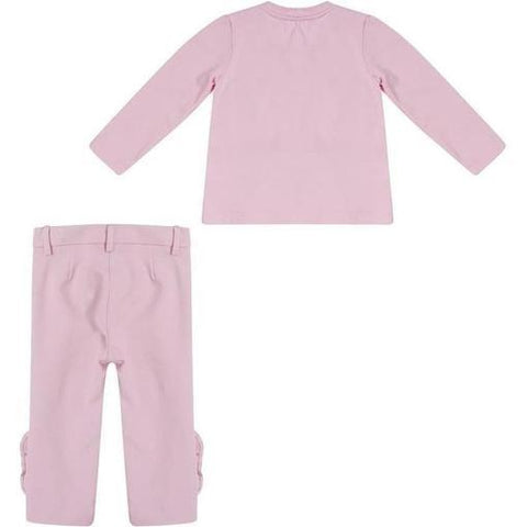 Simonetta SIMONETTA Girls Pink Ruffle Trouser Set Simonetta SIMONETTA Girls Pink Ruffle Trouser Set