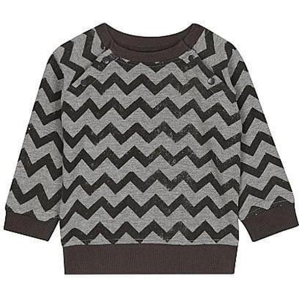 The Little Tailor Charcoal Grey Zig Zag Sweat Top and Pants The Little Tailor Charcoal Grey Zig Zag Sweat Top and Pants