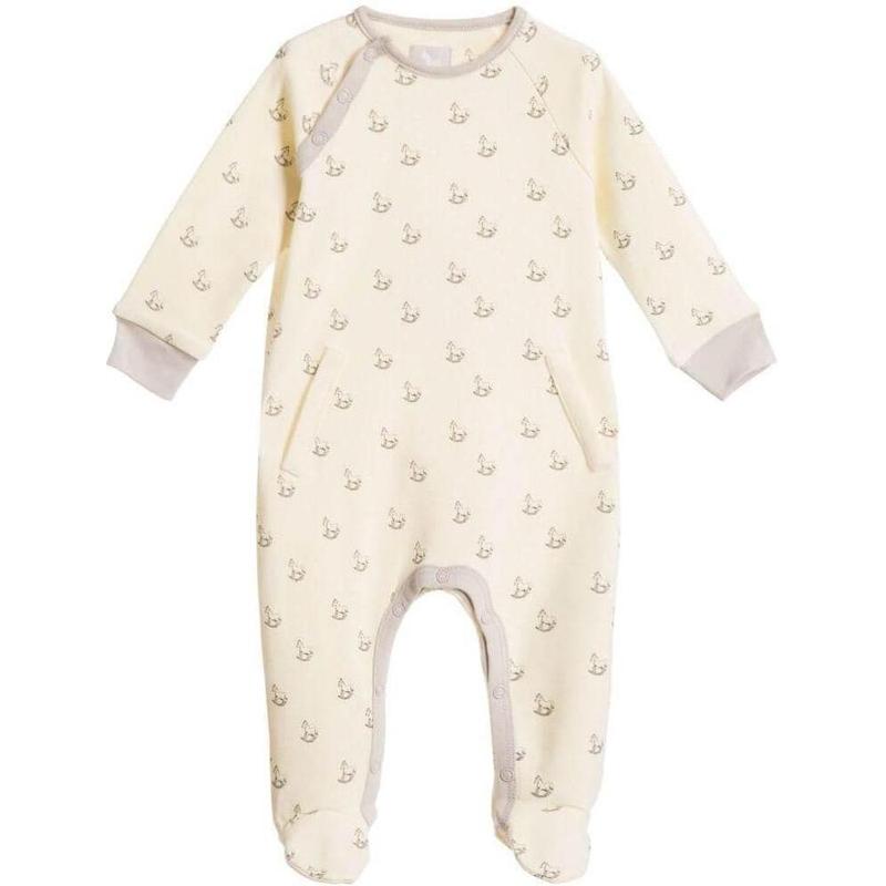 The Little Tailor Lemon Jersey Rocking Horse Babygrow The Little Tailor Lemon Jersey Rocking Horse Babygrow