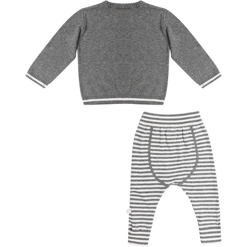 The Little Tailor Unisex Charcoal Grey Knitted Jumper and Leggings The Little Tailor Unisex Charcoal Grey Knitted Jumper and Leggings