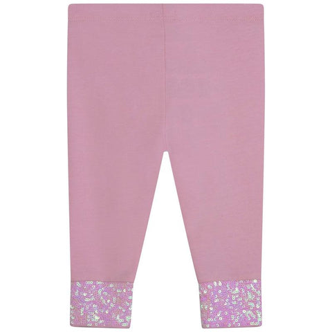 Billieblush Girl Pink Glitter Leggings Billieblush Girl Pink Glitter Leggings