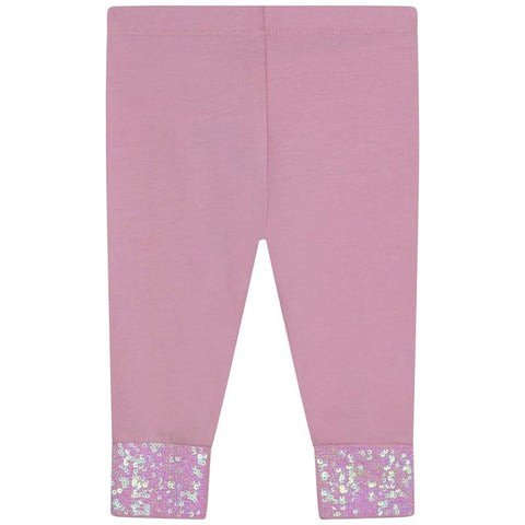 Billieblush Girl Pink Glitter Leggings Billieblush Girl Pink Glitter Leggings