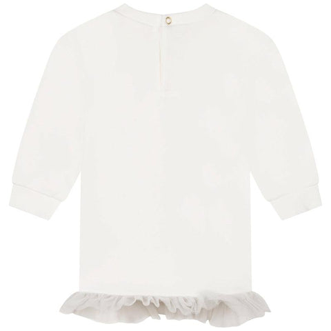 Billieblush Girls Ivory Cool Girls Dress Billieblush Girls Ivory Cool Girls Dress