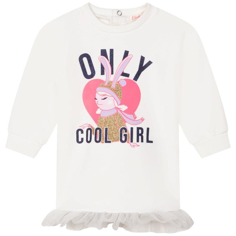 Billieblush Girls Ivory Cool Girls Dress Billieblush Girls Ivory Cool Girls Dress