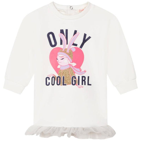 Billieblush Girls Ivory Cool Girls Dress Billieblush Girls Ivory Cool Girls Dress