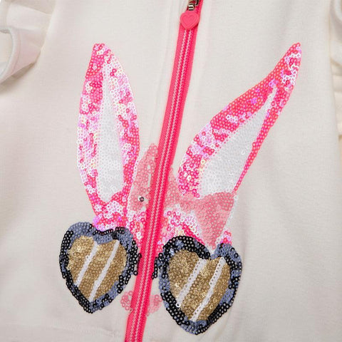 Billieblush Girls Ivory Glasses Zip Up Jacket Billieblush Girls Ivory Glasses Zip Up Jacket