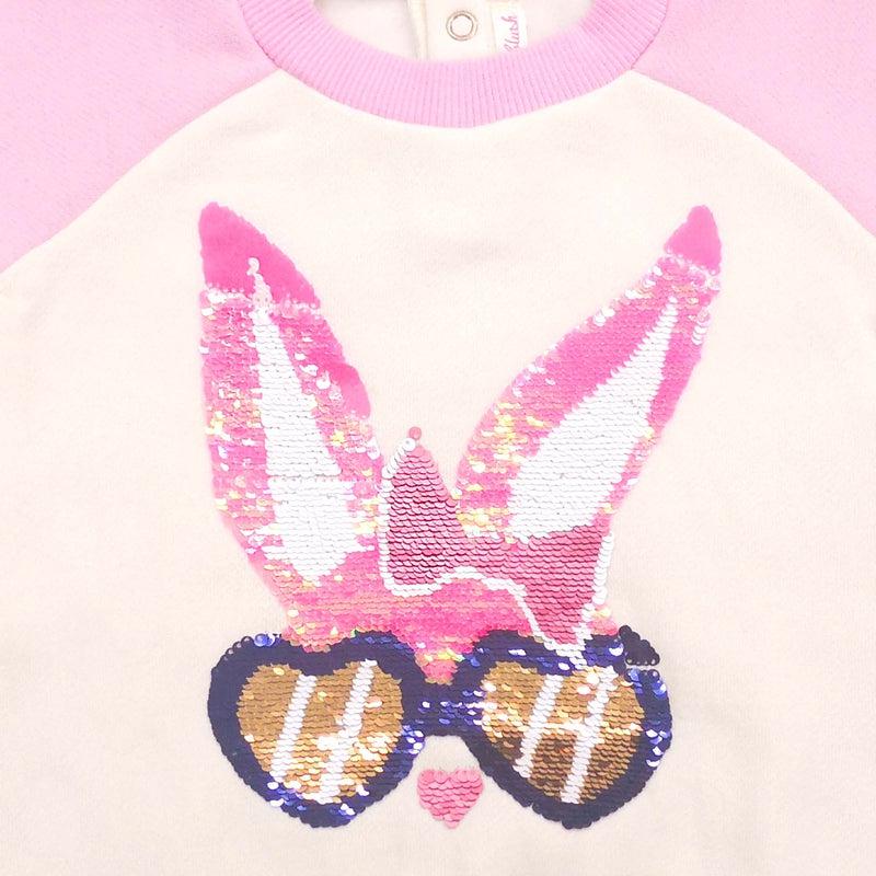 Billieblush Girls Ivory & Pink Glasses Dress Billieblush Girls Ivory & Pink Glasses Dress