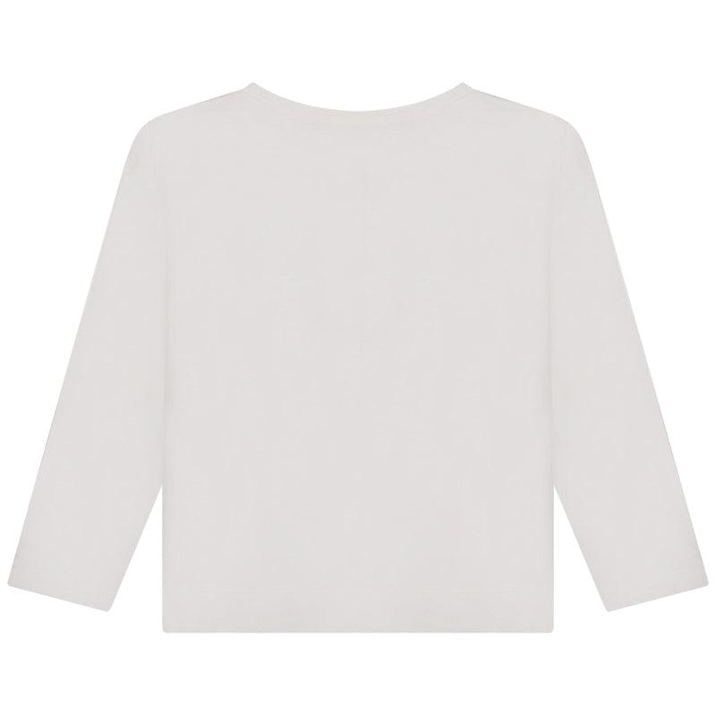 Billieblush Girls Ivory Unicorn Long Sleeve T-Shirt Billieblush Girls Ivory Unicorn Long Sleeve T-Shirt